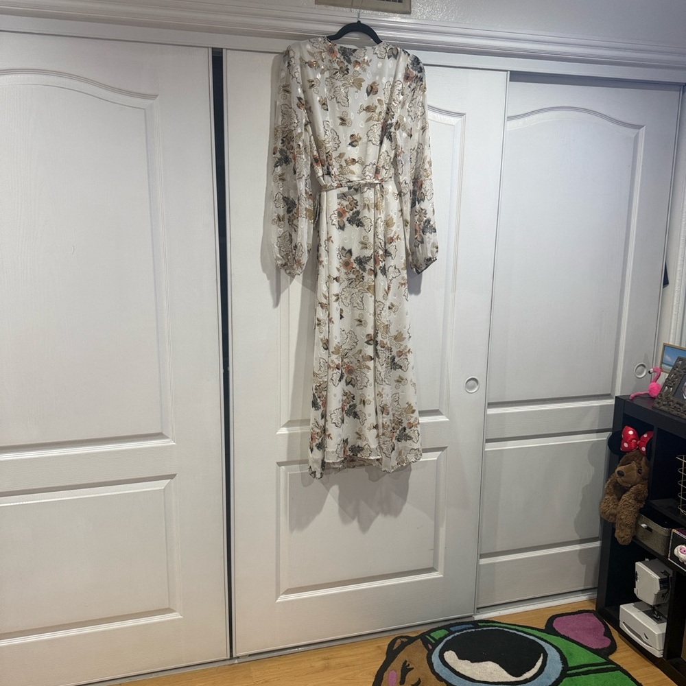 Seven Wonders White and Brown Floral Dress